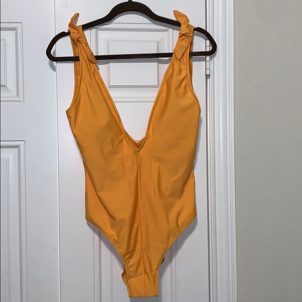 Tangerine one piece swimsuit